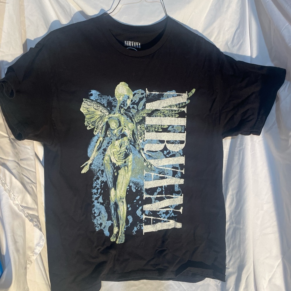 NIRVANA Black Short Sleeve Tee Graphic Design